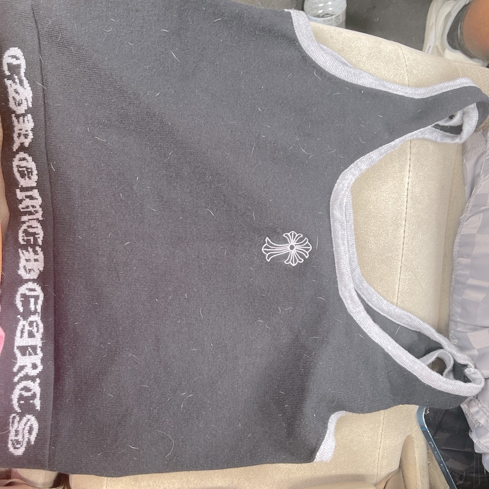selling this chrome heart crop top. worn 2 times